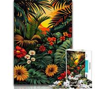 Puzzle da 1000 pezzi per adulti con tema Foresta pluviale tropicale, aiuta il cervello a esercitare i giocattoli che creano dipendenza e coltivano la pazienza Un'opera d'arte, 75x50cm