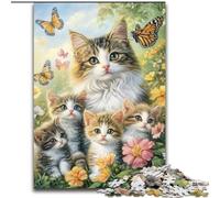 Puzzle da 1000 pezzi per adulti con tema gatto nero, puzzle impegnativi, decorazioni artistiche, giocattolo di intelligenza per giochi al chiuso in famiglia (dimensioni 26x38cm)