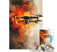 Puzzle da 1000 pezzi per adulti con tema "Guerra con i droni" attività divertenti da fare a casa decorazione da parete giochi rilassanti adatto a persone dai 14 anni in su (38x26cm)