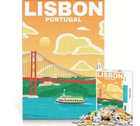 Puzzle da 1000 pezzi per adulti con tema Lisbona Portogallo e viaggi gioco interattivo ideale come regalo per tutta la famiglia 38x26cm
