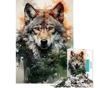 Puzzle da 1000 pezzi per adulti con tema Lupo e Folclore gioco stimolante giocattolo educativo decorazione da parete ottimo regalo e giocattolo (dimensioni 50x75cm)