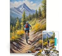 Puzzle da 1000 pezzi per adulti con tema mountain bike e percorsi ciclabili gioco pratico attività divertente da fare a casa ideale come regalo per tutta la famiglia 38x26cm