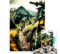 Puzzle da 1000 pezzi per adulti con tema mountain bike ideale per ragazzi e famiglie perfetto per una corsa a velocità di incastro e un'interazione genitore-figlio (dimensioni: 38x26cm)