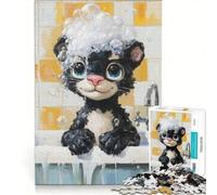 Puzzle da 1000 pezzi per adulti con tema Pantera Nera, ideale per il bagnetto, un gioco rompicapo per tutta la famiglia, compleanno e Natale 50x75cm