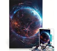 Puzzle da 1000 pezzi per adulti con tema "Pianeta alieno e fulmine" gioco interattivo decorazione da parete adatto anche per la scrivania 50x75cm