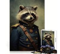 Puzzle da 1000 pezzi per adulti con tema "Procione da guerra", ideale per esercitarsi nella logica, per un divertimento senza pensieri, con bordi netti e perfetto per Natale (50x75cm)