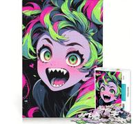 Puzzle da 1000 pezzi per adulti con tema ragazza mostro anime, gioco interattivo, allena la mente e la manualità, ogni pezzo è unico 50x75cm
