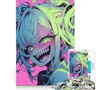 Puzzle da 1000 pezzi per adulti con tema ragazza mostro anime, gioco interattivo, allena la mente e la manualità, ogni pezzo è unico 38x52cm