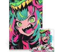 Puzzle da 1000 pezzi per adulti con tema ragazza mostro anime, gioco interattivo, allena la mente e la manualità, ogni pezzo è unico 50x75cm