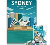 Puzzle da 1000 pezzi per adulti con tema Sydney, Australia, da viaggio, regalo, gioco stimolante e gioco per famiglie, ideale come regalo per tutta la famiglia, 50x75cm