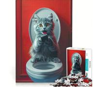 Puzzle da 1000 pezzi per adulti con tema "Tabby che si scambia messaggi" gioco rompicapo difficile per rafforzare il legame di coppia 38x26cm