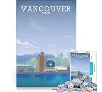 Puzzle da 1000 pezzi per adulti con tema Vancouver Canada ideale per viaggi giochi educativi attività interattive per genitori e figli regali unici per compleanni e Natale 38x52cm