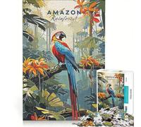 Puzzle da 1000 pezzi per adulti con tema "Viaggio nella foresta amazzonica", gioco impossibile, rilassante e stimolante per la mente, ideale come decorazione da scrivania 50x75cm