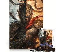 Puzzle da 1000 pezzi per adulti con tema Wukong e la Mitologia Nera, ideale per sviluppare la memoria, con design morbido e facile da usare, perfetto per le feste (50x75cm)