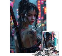 Puzzle da 1000 pezzi per adulti con tema Yakuza Girl Beauty sfida educativa per divertimento e relax in famiglia adatto a partire dai 14 anni (50x75cm)