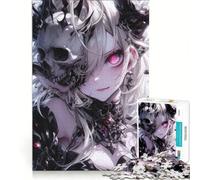 Puzzle da 1000 pezzi per adulti con teschi e la Dama della Morte gioco per famiglie divertente e umoristico sfida unica 38x26cm