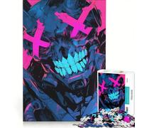 Puzzle da 1000 pezzi per adulti con teschio cyberpunk, gioco impossibile, divertente attività da fare in casa, adatto come decorazione da scrivania 50x75cm