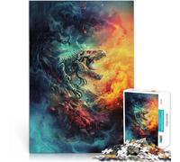 Puzzle da 1000 pezzi per adulti con teschio di dinosauro interessante puzzle per ridurre lo stress 50 x 75 cm promuove l'amore tra le coppie