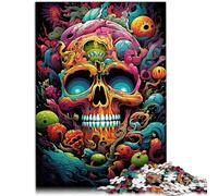 Puzzle da 1000 pezzi per adulti con teschio impossibile puzzle divertente per la casa, regalo di compleanno, regalo di viaggio per adolescenti dai 14 anni in su, 50 x 70 cm