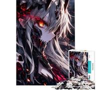 Puzzle da 1000 pezzi per adulti con teschio morte e ragazza anime Impegnativo da completare ma divertente e umoristico Gioco rilassante per ragazzi dai 14 anni in su 38x52cm