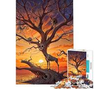 Puzzle da 1000 pezzi per adulti con teschio ramo radice e animali Gioco per famiglie ideale per le vacanze a casa o come passatempo compleanno e Natale (dimensioni 38x52cm)