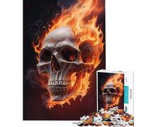 Puzzle da 1000 pezzi per adulti con teschio tema "Calore e Potere" una sfida avvincente da completare perfetto come decorazione o gioco divertente adatto a partire dai 14 anni (38x26cm)