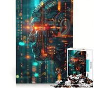 Puzzle da 1000 pezzi per adulti con testa cibernetica, gioco impossibile, analisi e logica, per rafforzare l'amore tra le coppie 50x75cm