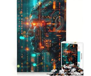 Puzzle da 1000 pezzi per adulti con testa cibernetica, gioco impossibile, analisi e logica, per rafforzare l'amore tra le coppie 50x75cm