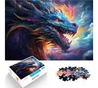 Puzzle da 1000 pezzi per adulti con testa di drago colorata come regalo puzzle, 26 x 38 cm, rafforza l'amore tra coppie per 14 anni