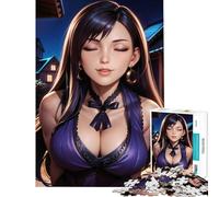 Puzzle da 1000 pezzi per adulti con Tifa Lockhart e il suo bacio gioco interattivo educativo regalo di compleanno per tutta la famiglia (dimensioni 75x50cm)