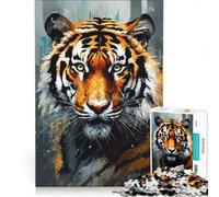 Puzzle da 1000 pezzi per adulti con tigre gioco rompicapo difficile per rafforzare l'amore tra le coppie 50x75cm