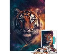 Puzzle da 1000 pezzi per adulti con tigre nel cosmo puzzle per adolescenti ideale per passare il tempo durante le vacanze a casa lista dei desideri con Babbo Natale per compleanno e altri