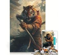 Puzzle da 1000 pezzi per adulti con tigre ninja e kung fu gioco rompicapo difficile per rafforzare l'amore tra le coppie 38x26cm