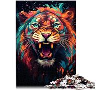 Puzzle da 1000 pezzi per adulti con tigri, gioco di pensiero ogni pezzo è unico - sofisticato gioco di famiglia per bambini di 14 anni, 26 x 38 cm