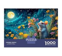 Puzzle da 1000 pezzi per adulti con topi invernali, finitura opaca robusta, piccole creature fredde, arte incorniciabile, cartone riciclato, hobby per momenti tranquilli, 52x38 cm/1000 pezzi