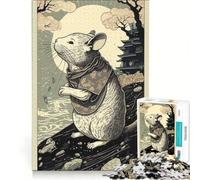 Puzzle da 1000 pezzi per adulti con topo stile Ukiyo-e Giappone e Cina Gioco educativo migliora la memoria compleanno e Natale 38x52cm
