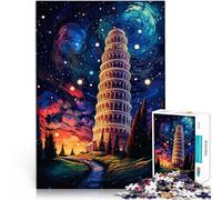 Puzzle da 1000 pezzi per adulti con torre di ardesia di Pisa, puzzle di apprendimento 26 x 38 cm, antistress per le vacanze a casa