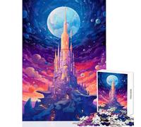 Puzzle da 1000 pezzi per adulti con torri di razzi colorato e divertente antistress decorazione per la casa ideale per rafforzare l'amore tra le coppie (38x52cm)