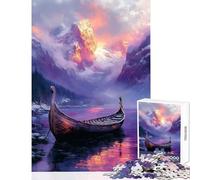 Puzzle da 1000 pezzi per adulti con tramonto nordico viola giocattoli antistress regali di compleanno per gioco educativo adatto per la decorazione della scrivania dimensioni 38x52cm