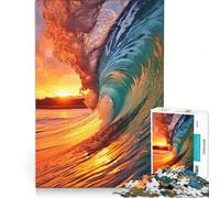 Puzzle da 1000 pezzi per adulti con tramonto su una spiaggia tropicale gioco impossibile ideale per passare il tempo durante le vacanze regalo di compleanno o di viaggio 38x26cm