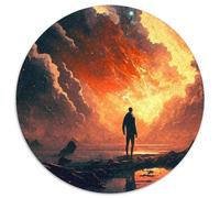Puzzle da 1000 pezzi per adulti con tramonto surreale e sognante, puzzle rotondi da 1000 pezzi per adulti, sfida per la mente, attività educativa per adolescenti (67,5x67,5cm)