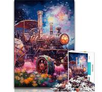 Puzzle da 1000 pezzi per adulti con trattore agricolo, aiuta il cervello ad allenarsi Giocattoli avvincenti per coltivare la pazienza Un'opera d'arte (38x26cm)