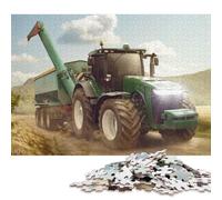 Puzzle da 1000 pezzi per adulti con trattore che guida in una fattoria, puzzle per adulti, puzzle in legno, giocattolo educativo antistress (75x50 cm)
