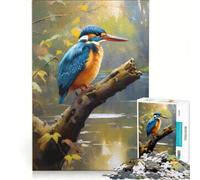 Puzzle da 1000 pezzi per adulti con uccelli martin pescatore gioco rilassante decorazione per la casa ideale come regalo per tutta la famiglia 38x26cm
