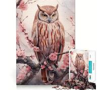 Puzzle da 1000 pezzi per adulti con uccello e gufo ad acquerello,assemblaggio preciso,divertente e intelligente,regalo per momenti di pace,decorazione per compleanno (50x75cm)