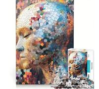 Puzzle da 1000 pezzi per adulti con umanoide AI dal volto esagonale, gioco impossibile, sfida difficile, per rafforzare l'amore tra le coppie 50x75cm
