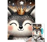 Puzzle da 1000 pezzi per adulti con un adorabile lupo stravagante ideale per compleanni Natale attività in famiglia e giochi fai-da-te per ragazzi dai 14 anni in su 50x75cm