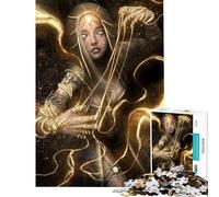 Puzzle da 1000 pezzi per adulti con un bellissimo angelo dorato ideale per giochi in famiglia vacanze a casa passatempo stimolante e impegnativo (dimensioni 38x52cm)