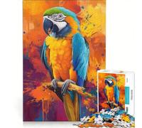 Puzzle da 1000 pezzi per adulti con un bellissimo pappagallo, decorazione da parete, attività interattiva genitore-figlio, ideale come regalo 50x75cm