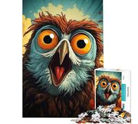 Puzzle da 1000 pezzi per adulti con un divertente gufo gioco educativo per tutta la famiglia ideale come sfida o regalo di compleanno per uomini e donne (dimensioni 50x75cm)